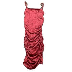 BCBG Red Bodycon Cocktail Dress Spaghetti Straps